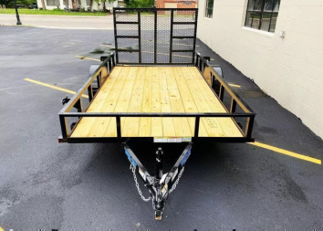 New Top Quality Top Hat 77x12 Open Utility Trailer - Rear Ramp!
