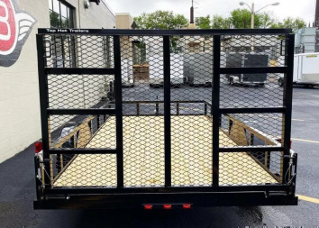 New Top Quality Top Hat 77x12 Open Utility Trailer - Rear Ramp!