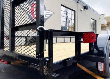 New Top Quality Top Hat 77x12 Open Utility Trailer - Rear Ramp!
