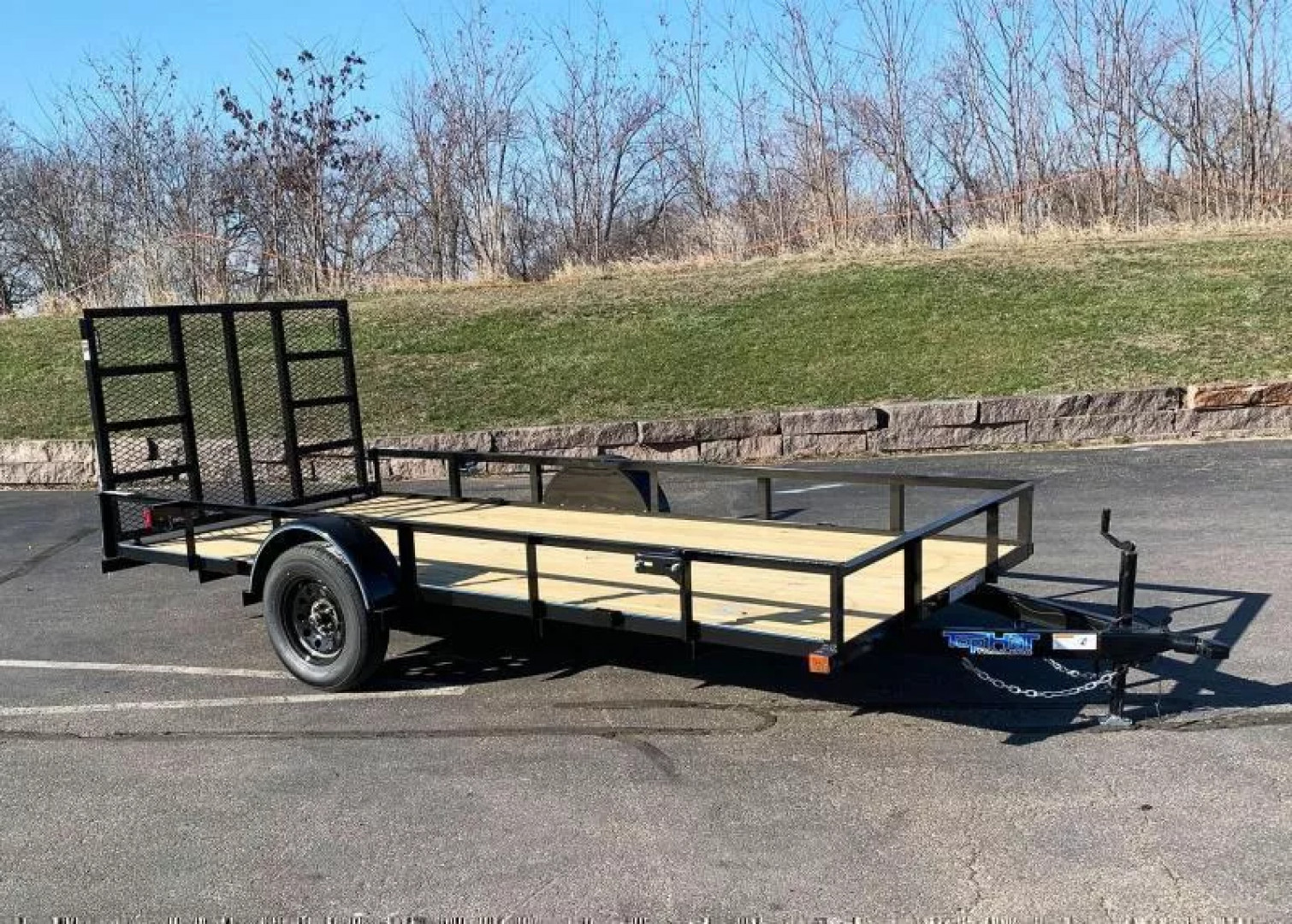 New Top Quality Top Hat 77x14 Open Utility Trailer - Rear Ramp!