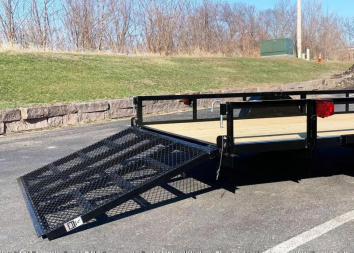New Top Quality Top Hat 77x14 Open Utility Trailer - Rear Ramp!