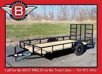 New Top Quality Top Hat 77x14 Open Utility Trailer - Rear Ramp!
