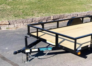 New Top Quality Top Hat 77x14 Open Utility Trailer - Rear Ramp!