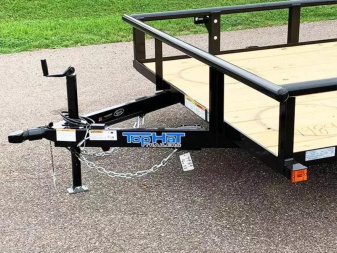 New Top Quality Top Hat 83x16 Tandem Axle Steel Utility Trailer - Rear Ramp!