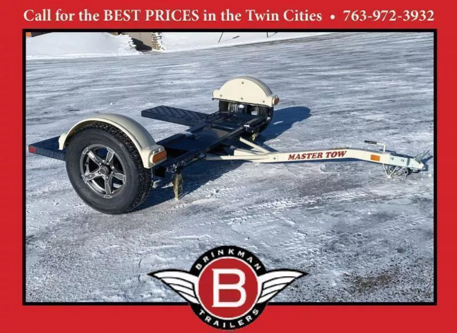 New Master Tow 83" Wide Tilt Bed Tow Dolly - Wheel Straps and Ratcheting Buckles Included!