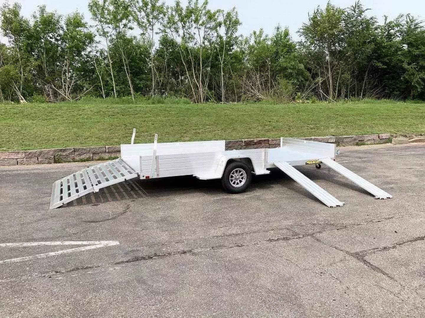 New Aluma 8115SR Aluminum ATV Trailer - Side Ramps
