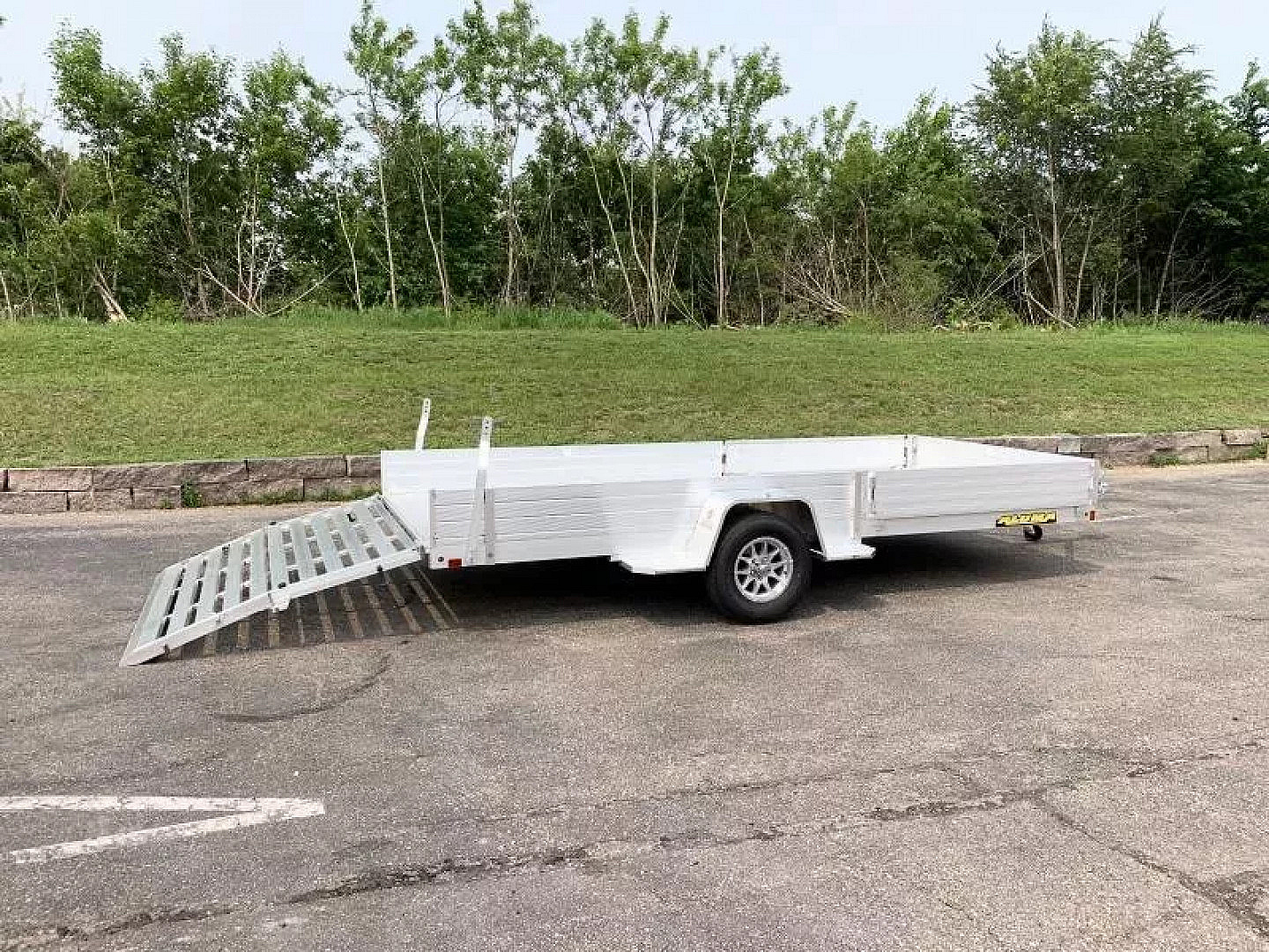 New Aluma 8115SR Aluminum ATV Trailer - Side Ramps