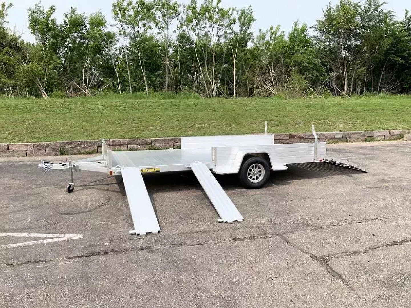 New Aluma 8115SR Aluminum ATV Trailer - Side Ramps