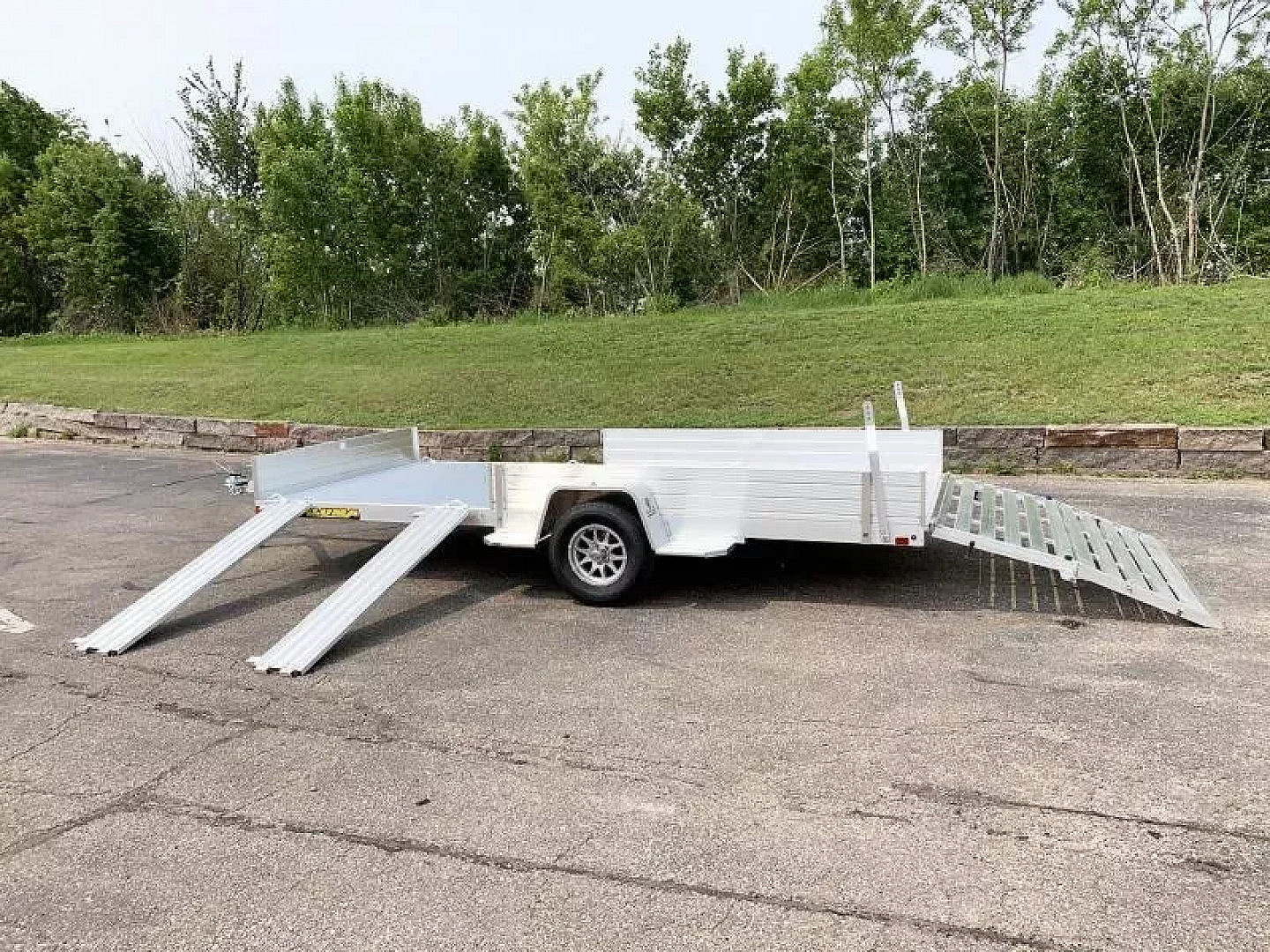 New Aluma 8115SR Aluminum ATV Trailer - Side Ramps