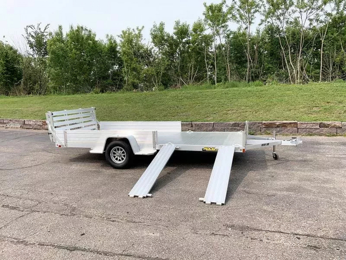 New Aluma 8115SR Aluminum ATV Trailer - Side Ramps