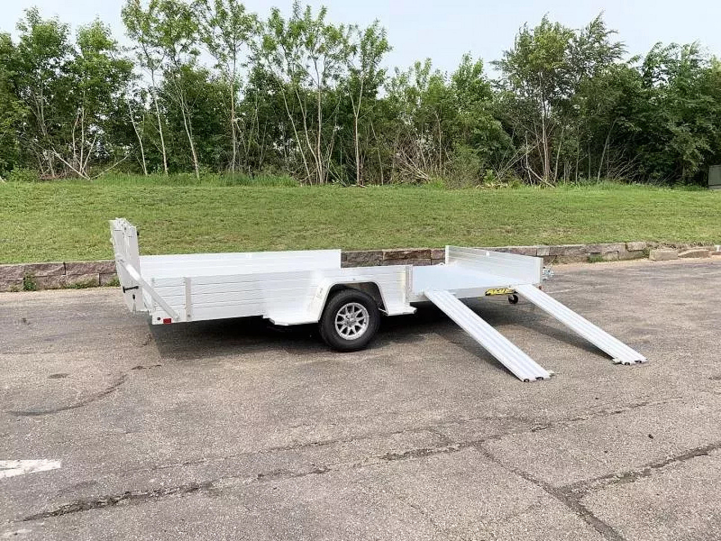 New Aluma 8115SR Aluminum ATV Trailer - Side Ramps