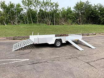 New Aluma 8115SR Aluminum ATV Trailer - Side Ramps