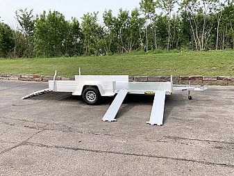New Aluma 8115SR Aluminum ATV Trailer - Side Ramps