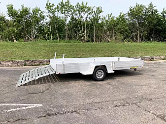 New Aluma 8115SR Aluminum ATV Trailer - Side Ramps