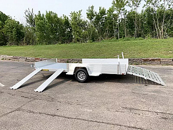 New Aluma 8115SR Aluminum ATV Trailer - Side Ramps