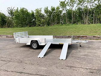 New Aluma 8115SR Aluminum ATV Trailer - Side Ramps
