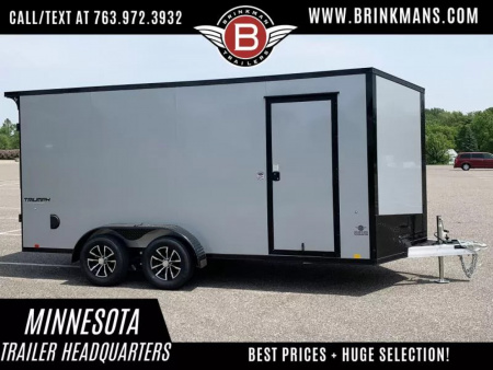 New Formula 7x16 Triumph Enclosed Aluminum Trailer - 7' Int. - Rear ramp door-Blackout!