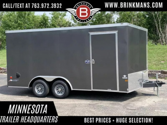New Deluxe American Hauler 8.5x16 Tandem Enclosed Cargo Trailer - Rear Ramp