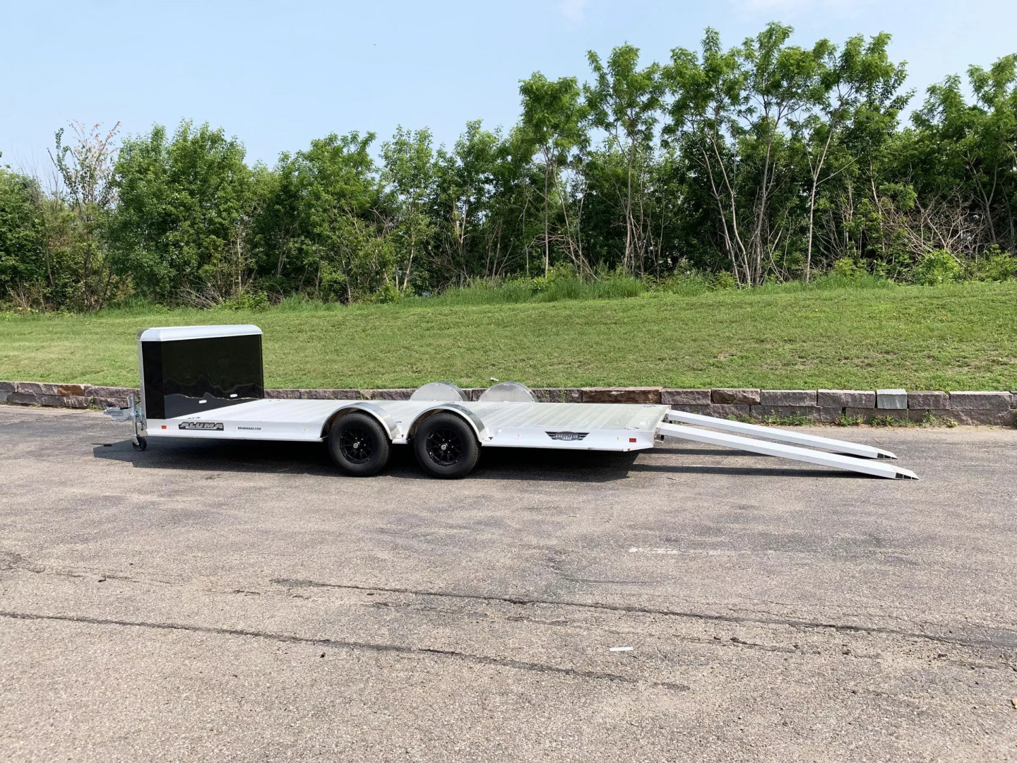 New Aluma 8220H-XL Aluminum Car Hauler Trailer -Tuck Under Ramps