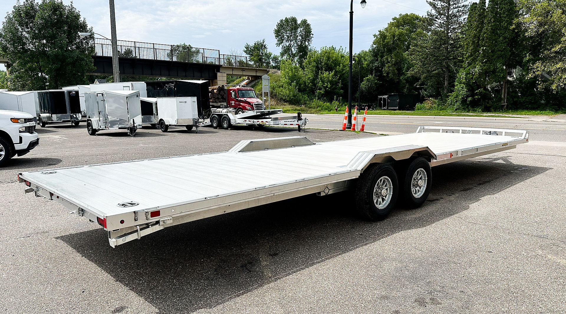 New Aluma Wide Body 10x28 Tandem Axle Equipment Hauler!