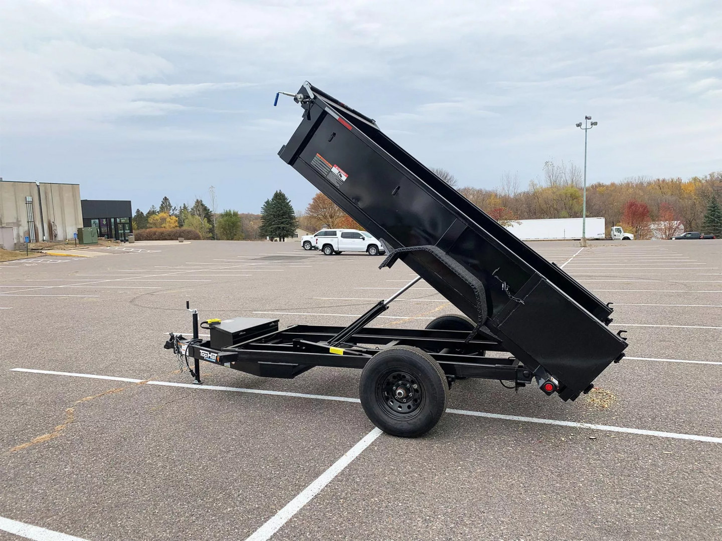 New SALE! Top Quality Top Hat 60x10 Dump Trailer - 5,000#GVWR Single Axle- Single Cylinder Lift System