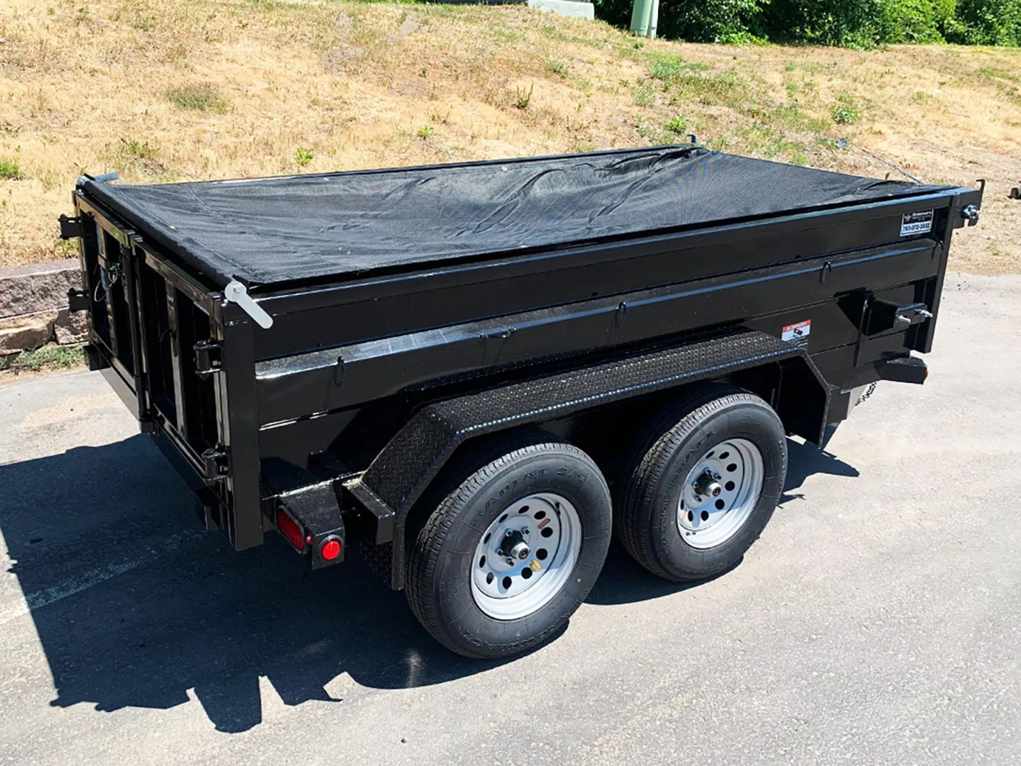 New SALE! Top Quality Top Hat 60x10 Tandem Axle Dump Trailer - 7,000#GVWR - Single Cylinder Lift System