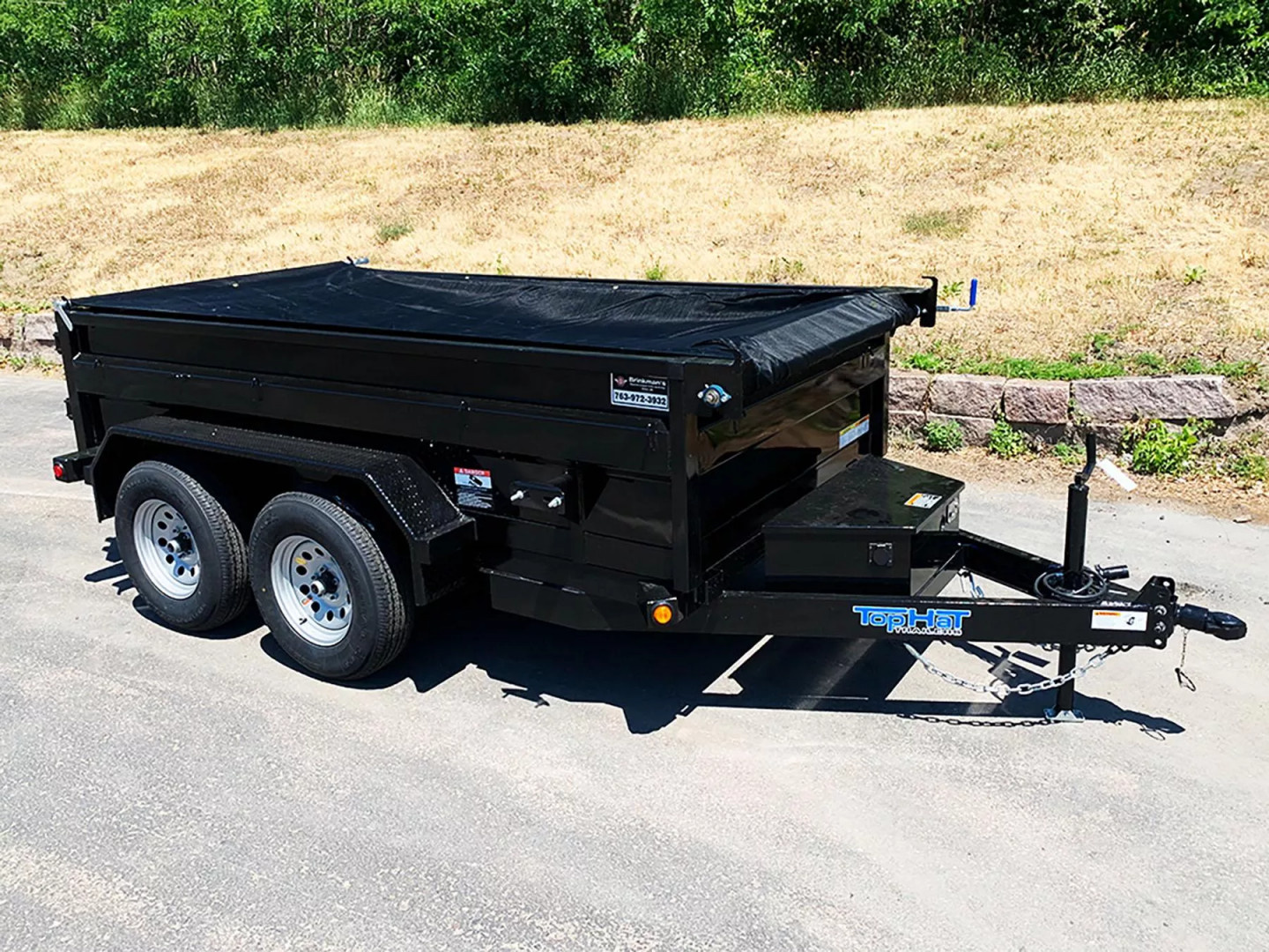 New SALE! Top Quality Top Hat 60x10 Tandem Axle Dump Trailer - 7,000#GVWR - Single Cylinder Lift System
