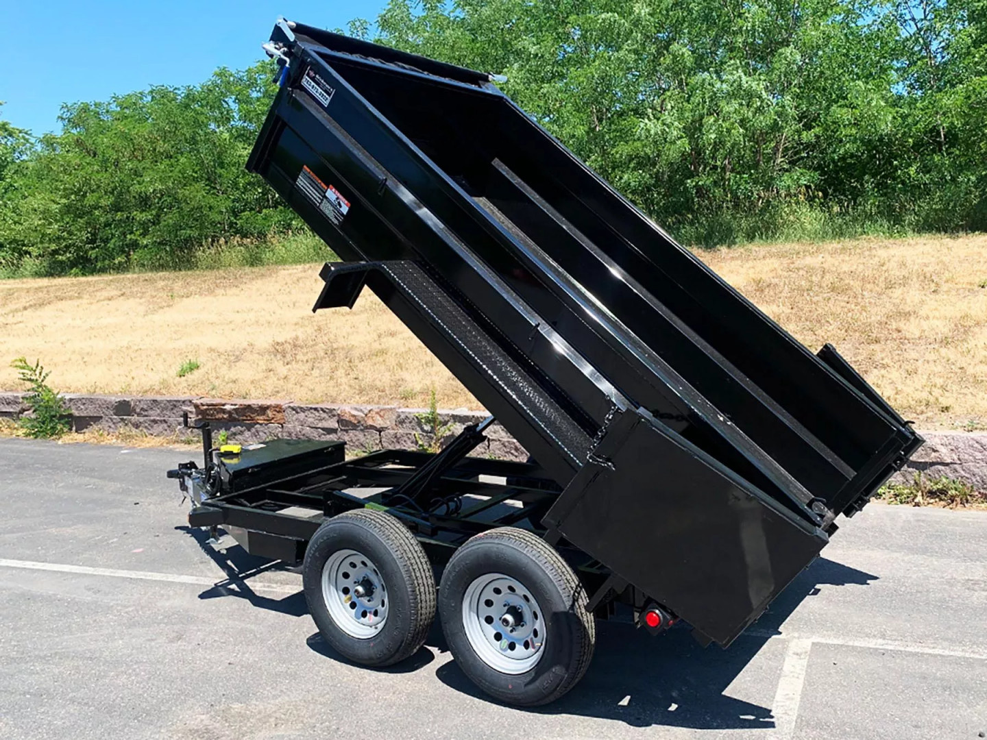 New SALE! Top Quality Top Hat 60x10 Tandem Axle Dump Trailer - 7,000#GVWR - Single Cylinder Lift System