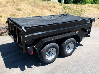 New SALE! Top Quality Top Hat 60x10 Tandem Axle Dump Trailer - 7,000#GVWR - Single Cylinder Lift System