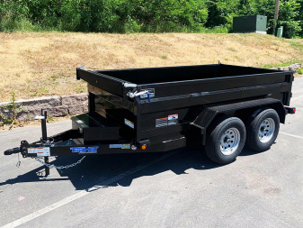 New SALE! Top Quality Top Hat 60x10 Tandem Axle Dump Trailer - 7,000#GVWR - Single Cylinder Lift System