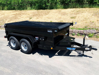 New SALE! Top Quality Top Hat 60x10 Tandem Axle Dump Trailer - 7,000#GVWR - Single Cylinder Lift System