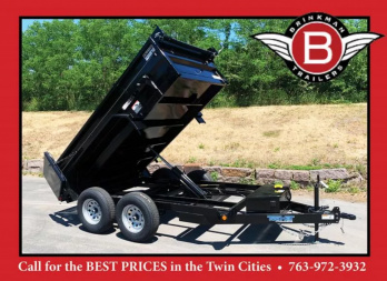 New SALE! Top Quality Top Hat 60x10 Tandem Axle Dump Trailer - 7,000#GVWR - Single Cylinder Lift System