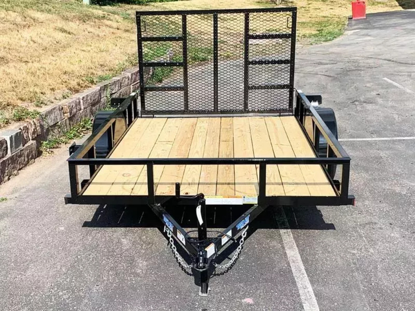 New Top Quality Top Hat 77x10 Open Utility Trailer - Rear Ramp!