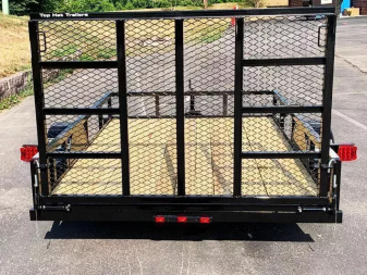 New Top Quality Top Hat 77x10 Open Utility Trailer - Rear Ramp!