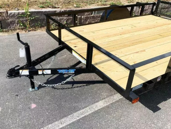 New Top Quality Top Hat 77x10 Open Utility Trailer - Rear Ramp!