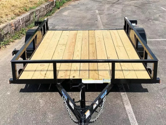 New Top Quality Top Hat 77x10 Open Utility Trailer - Rear Ramp!