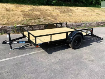 New Top Quality Top Hat 77x10 Open Utility Trailer - Rear Ramp!