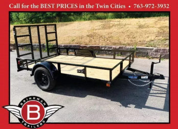New Top Quality Top Hat 77x10 Open Utility Trailer - Rear Ramp!