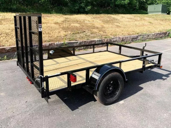New Top Quality Top Hat 77x10 Open Utility Trailer - Rear Ramp!