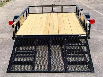 New Top Quality Top Hat 77x10 Open Utility Trailer - Rear Ramp!