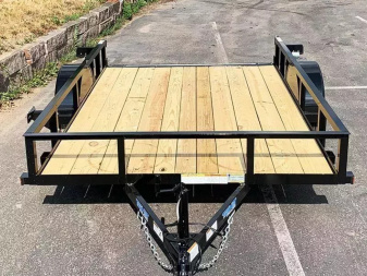 New Top Quality Top Hat 77x10 Open Utility Trailer - Rear Ramp!