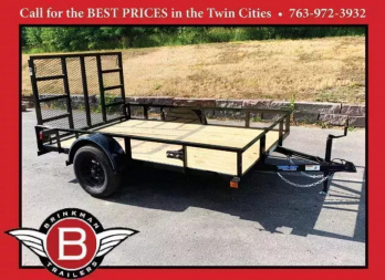 New Top Quality Top Hat 77x10 Open Utility Trailer - Rear Ramp!