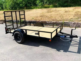 New Top Quality Top Hat 77x10 Open Utility Trailer - Rear Ramp!