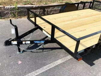 New Top Quality Top Hat 77x10 Open Utility Trailer - Rear Ramp!