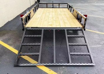 New Top Quality Top Hat 77x12 Open Utility Trailer - Rear Ramp!