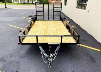 New Top Quality Top Hat 77x12 Open Utility Trailer - Rear Ramp!
