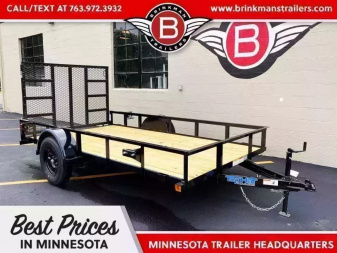 New Top Quality Top Hat 77x12 Open Utility Trailer - Rear Ramp!