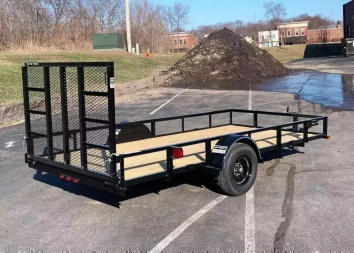 New Top Quality Top Hat 77x14 Open Utility Trailer - Rear Ramp!