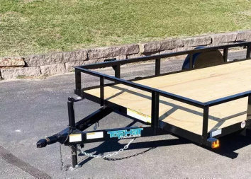 New Top Quality Top Hat 77x14 Open Utility Trailer - Rear Ramp!