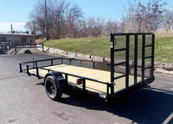 New Top Quality Top Hat 77x14 Open Utility Trailer - Rear Ramp!